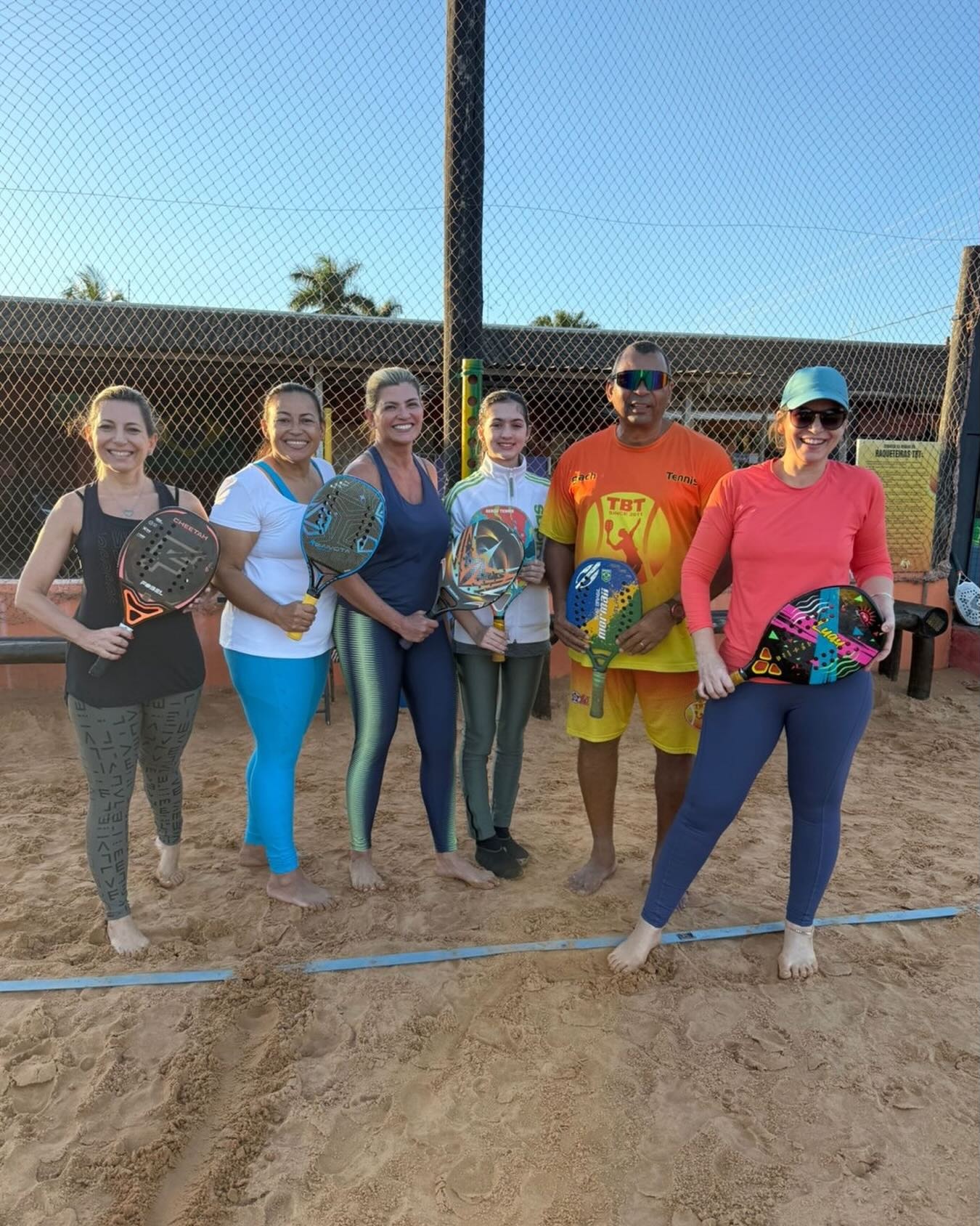 Turma da Escola Toni Beach Tennis em Campo Grande